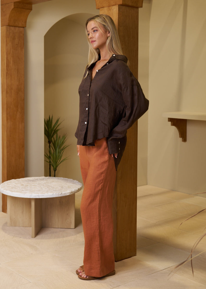 LUSSO SHIRT - CHOCOLATE