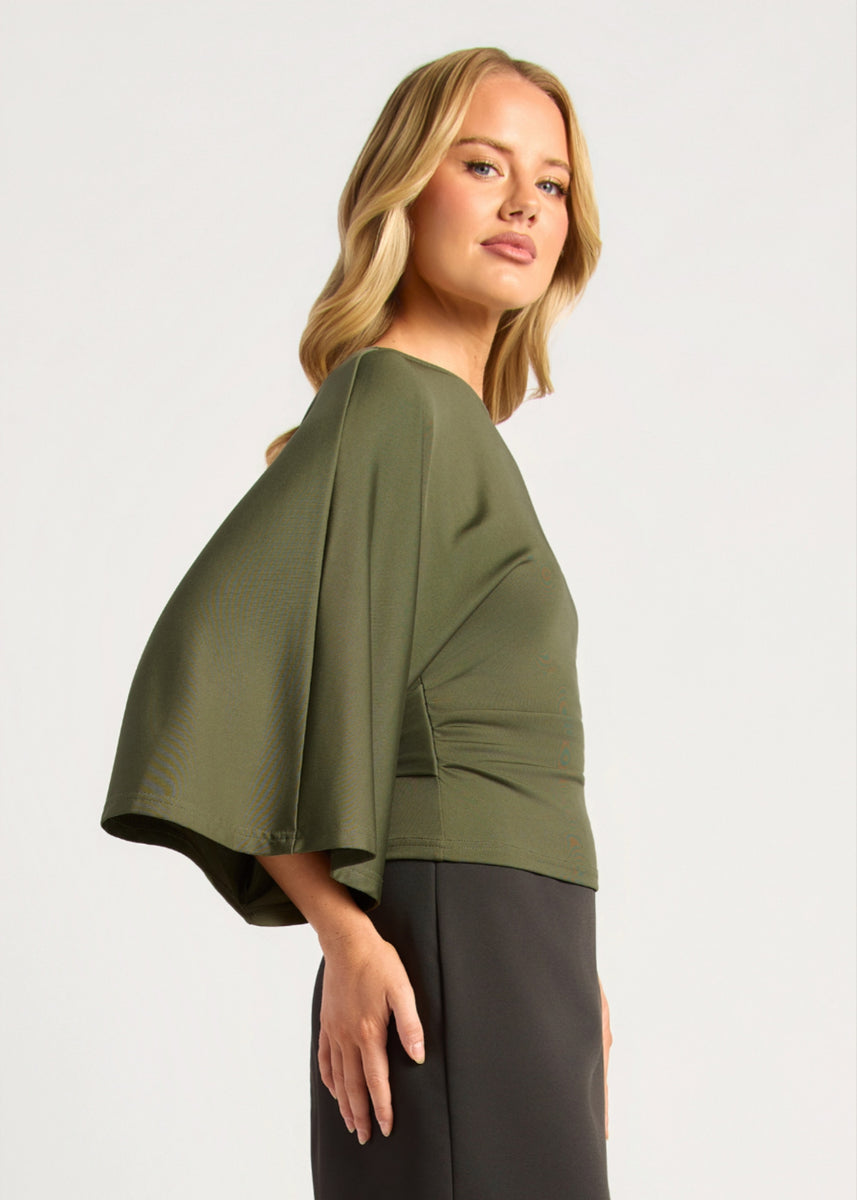 ANNE TOP - DARK OLIVE