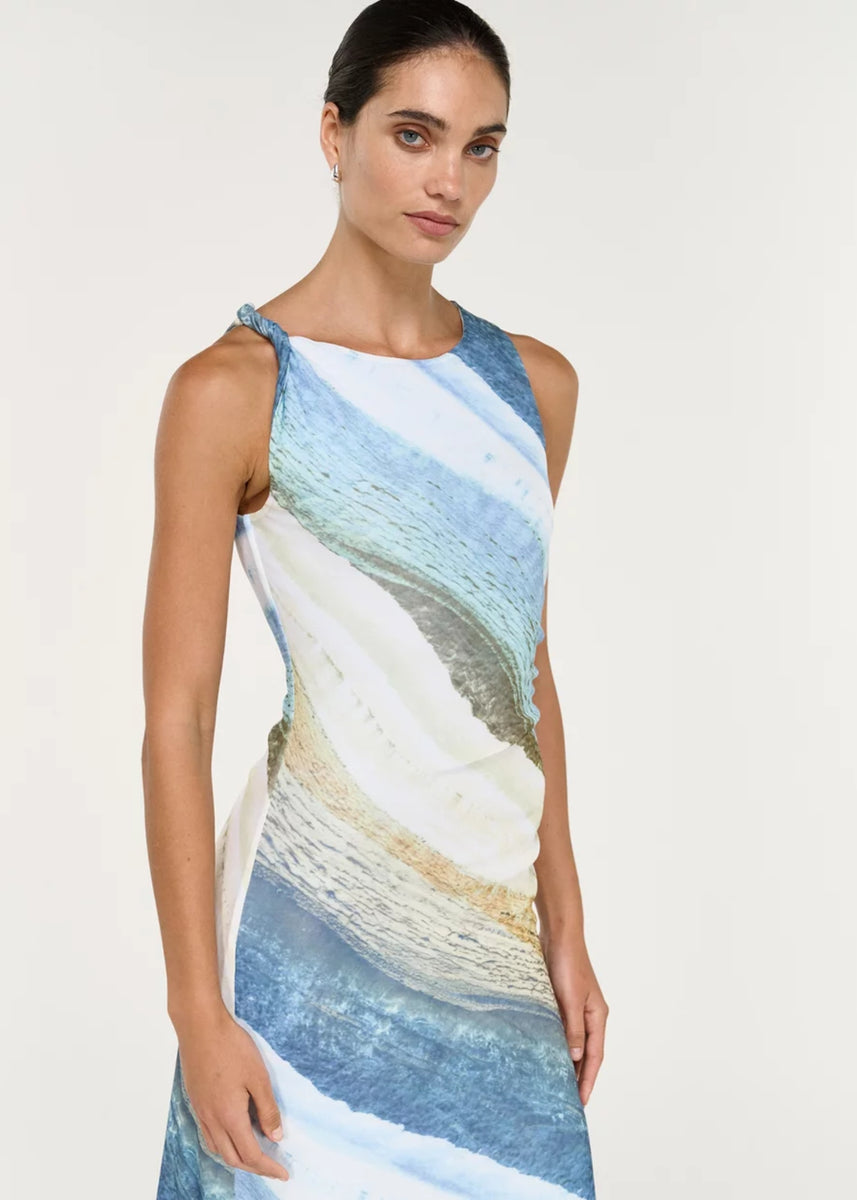 ZELIE MESH MIDI DRESS