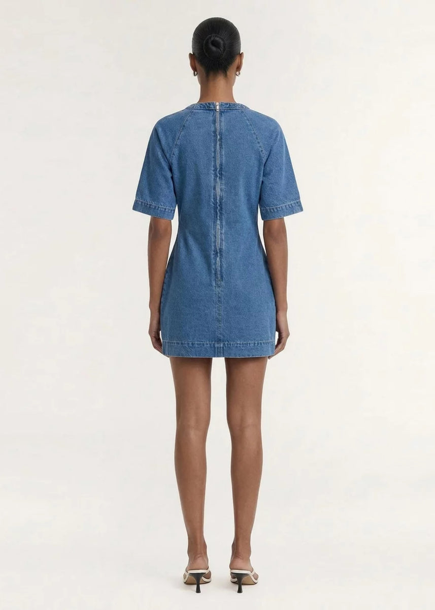 ARI WRAP DENIM DRESS