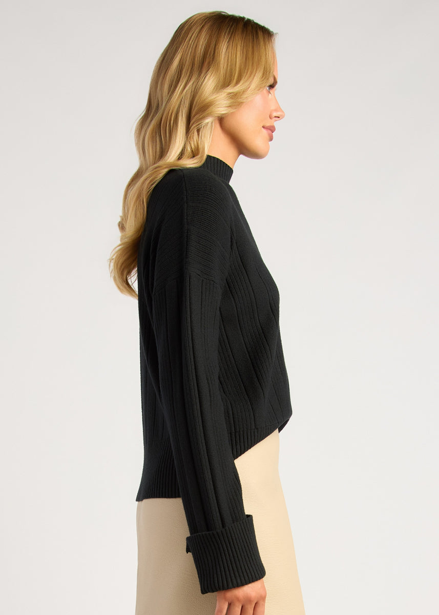ADDY KNIT TOP - BLACK