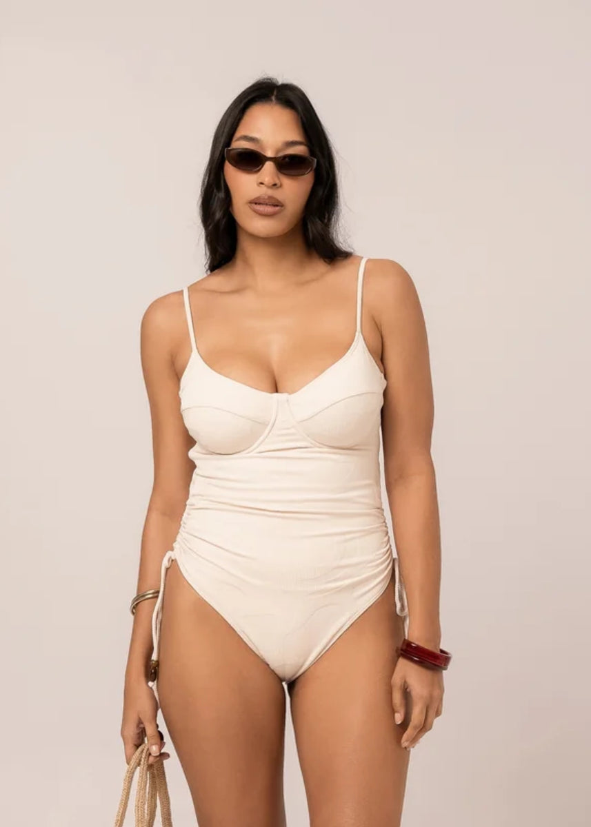 THIN STRAP UNDERWIRE ONE PIECE - HONEYMOON