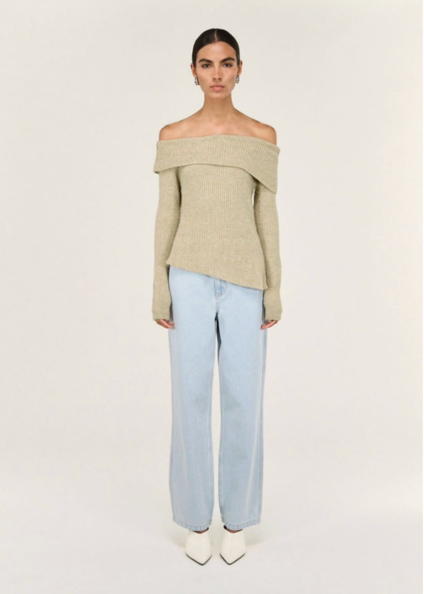 ALBA OFF SHOULDER KNIT TOP