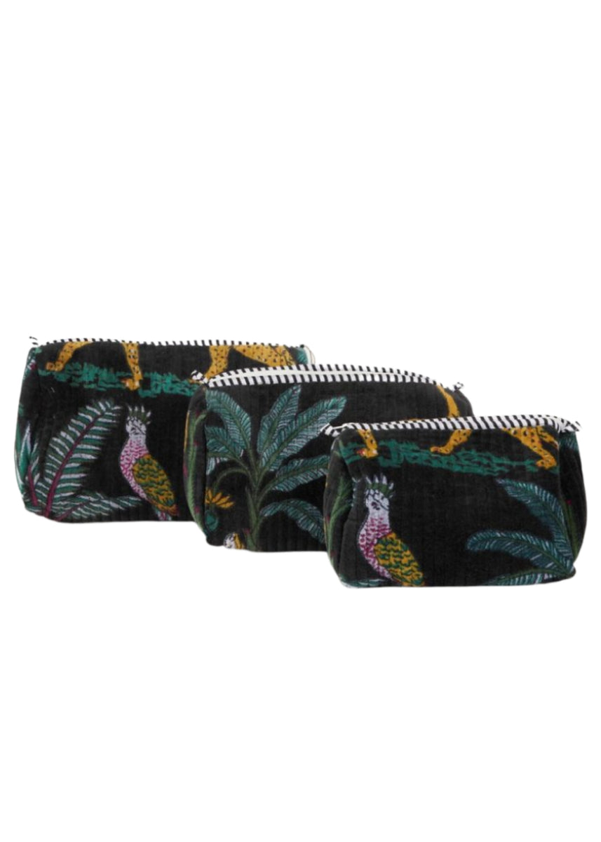 BLACK ZEBRA  -  VELVET POUCHES
