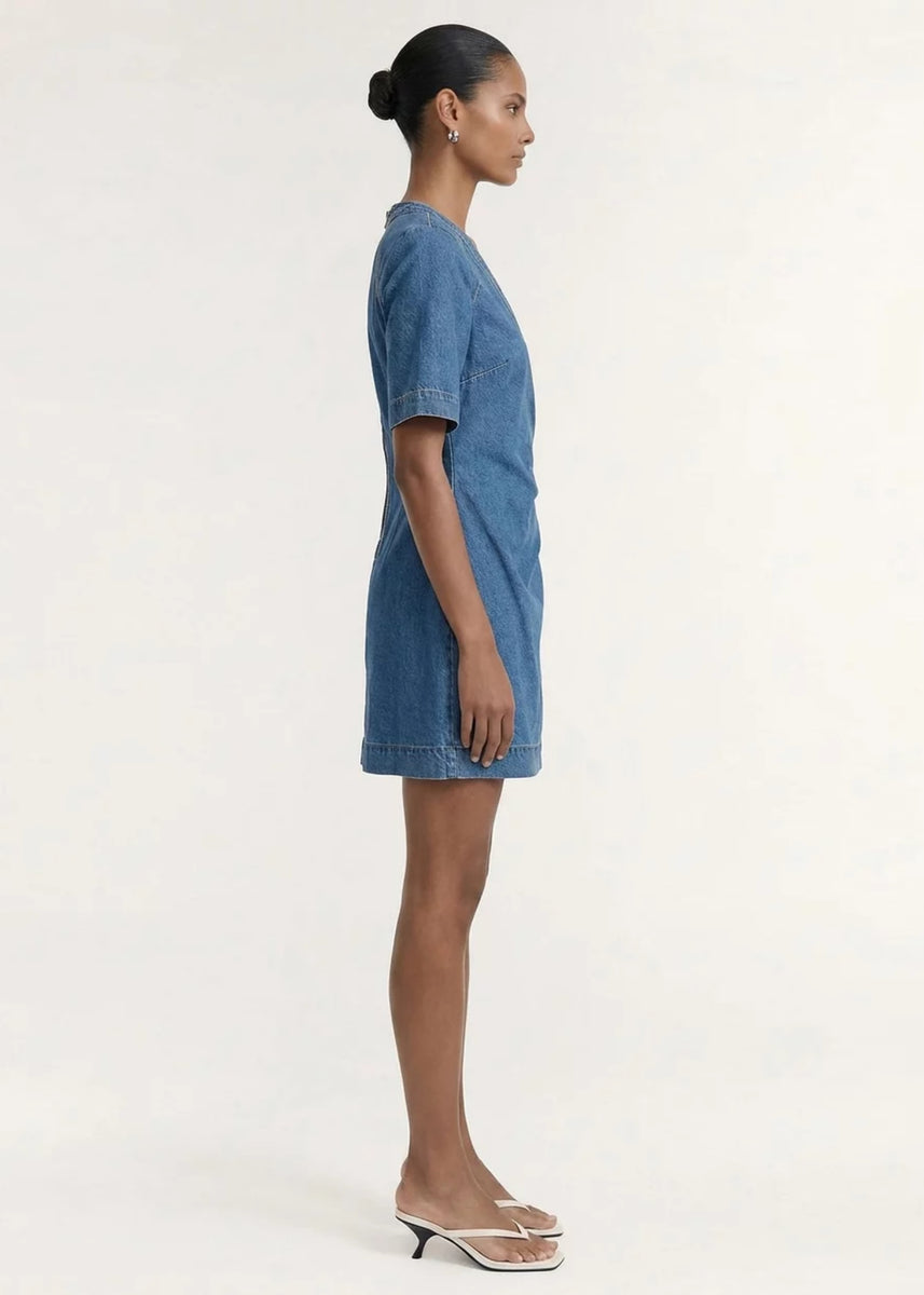 ARI WRAP DENIM DRESS