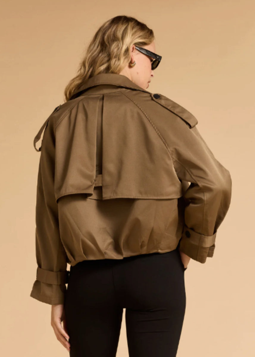 LENNOX CROP TRENCH COAT