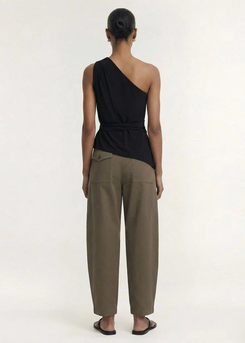 ZARA ONE SHOULDER TIE TOP