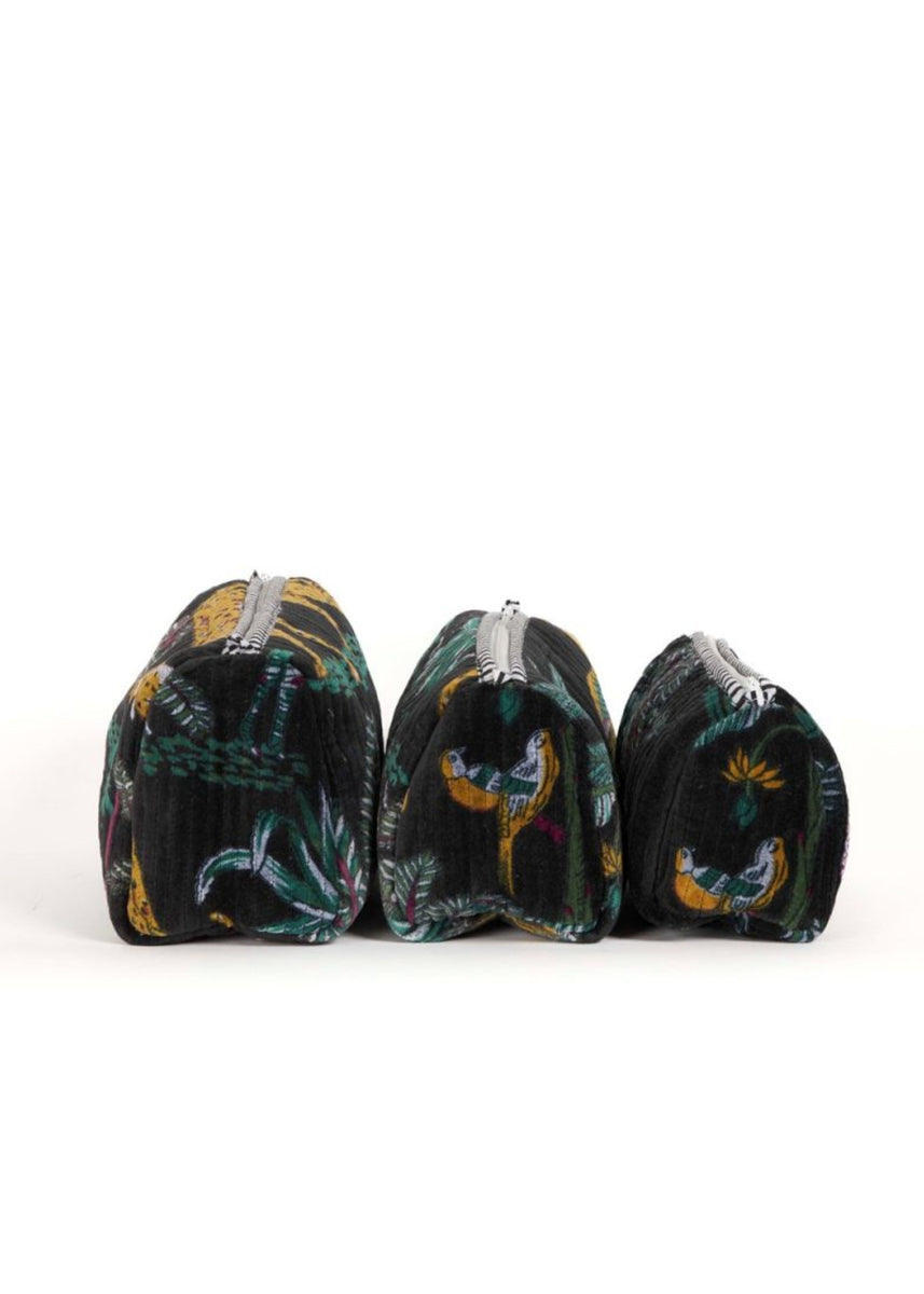 BLACK ZEBRA  -  VELVET POUCHES