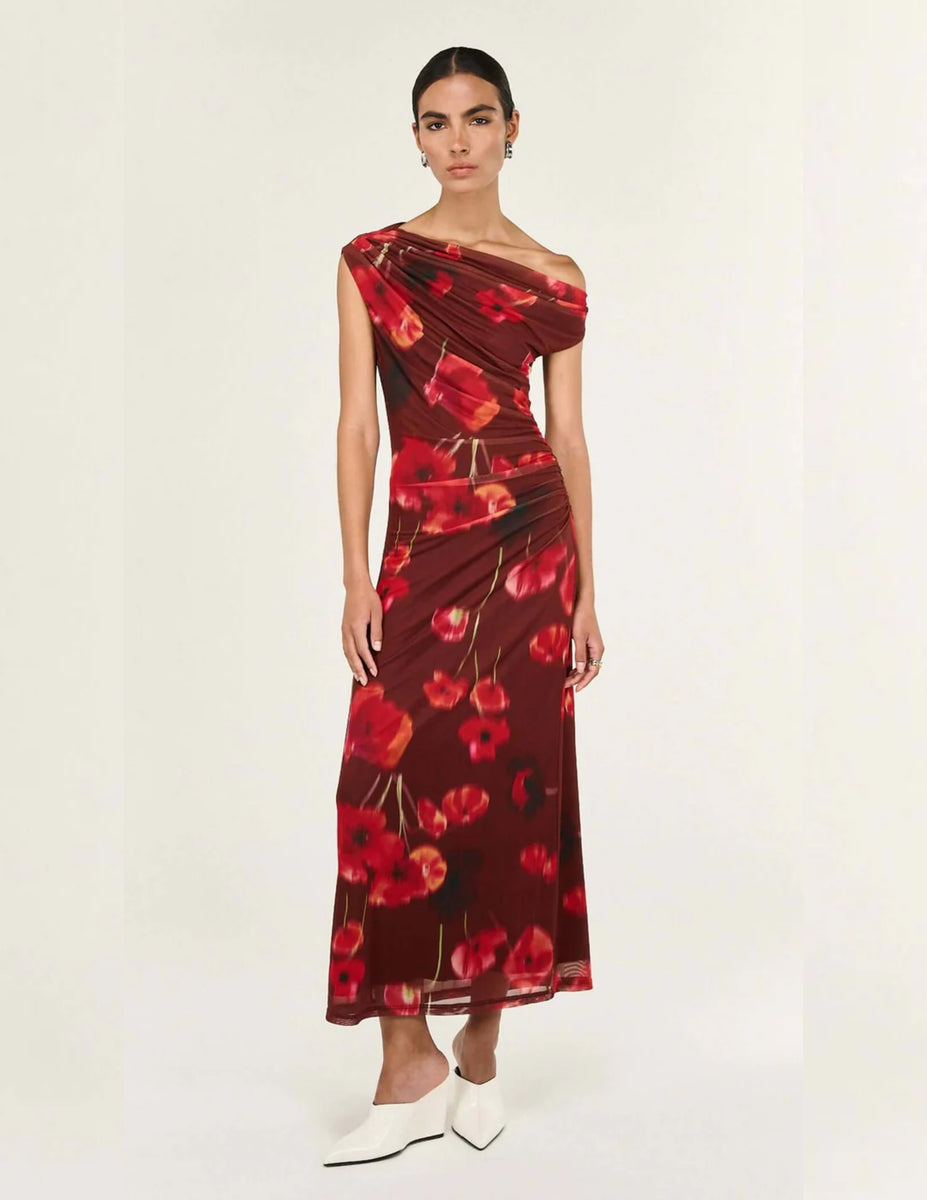 VIVI MESH MIDI DRESS