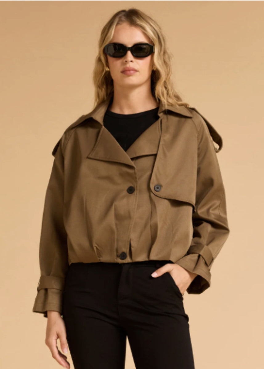 LENNOX CROP TRENCH COAT