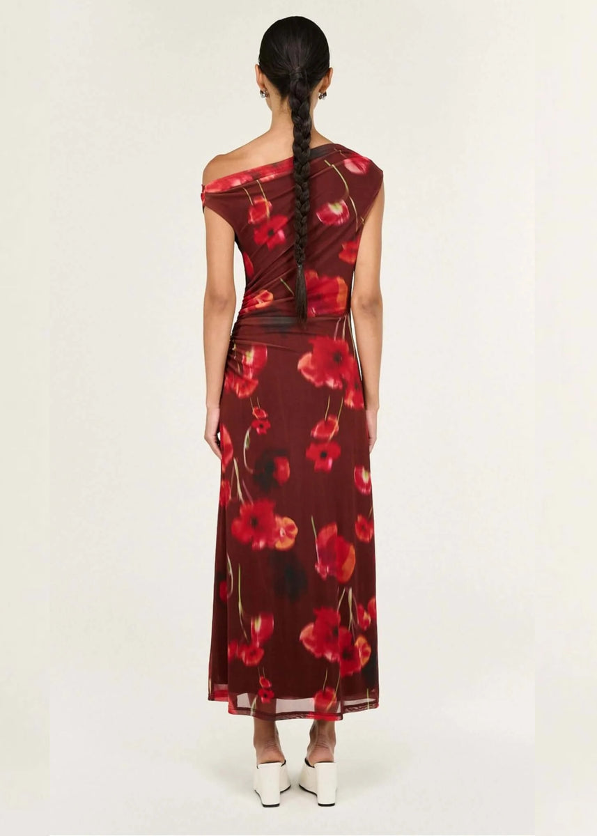 VIVI MESH MIDI DRESS