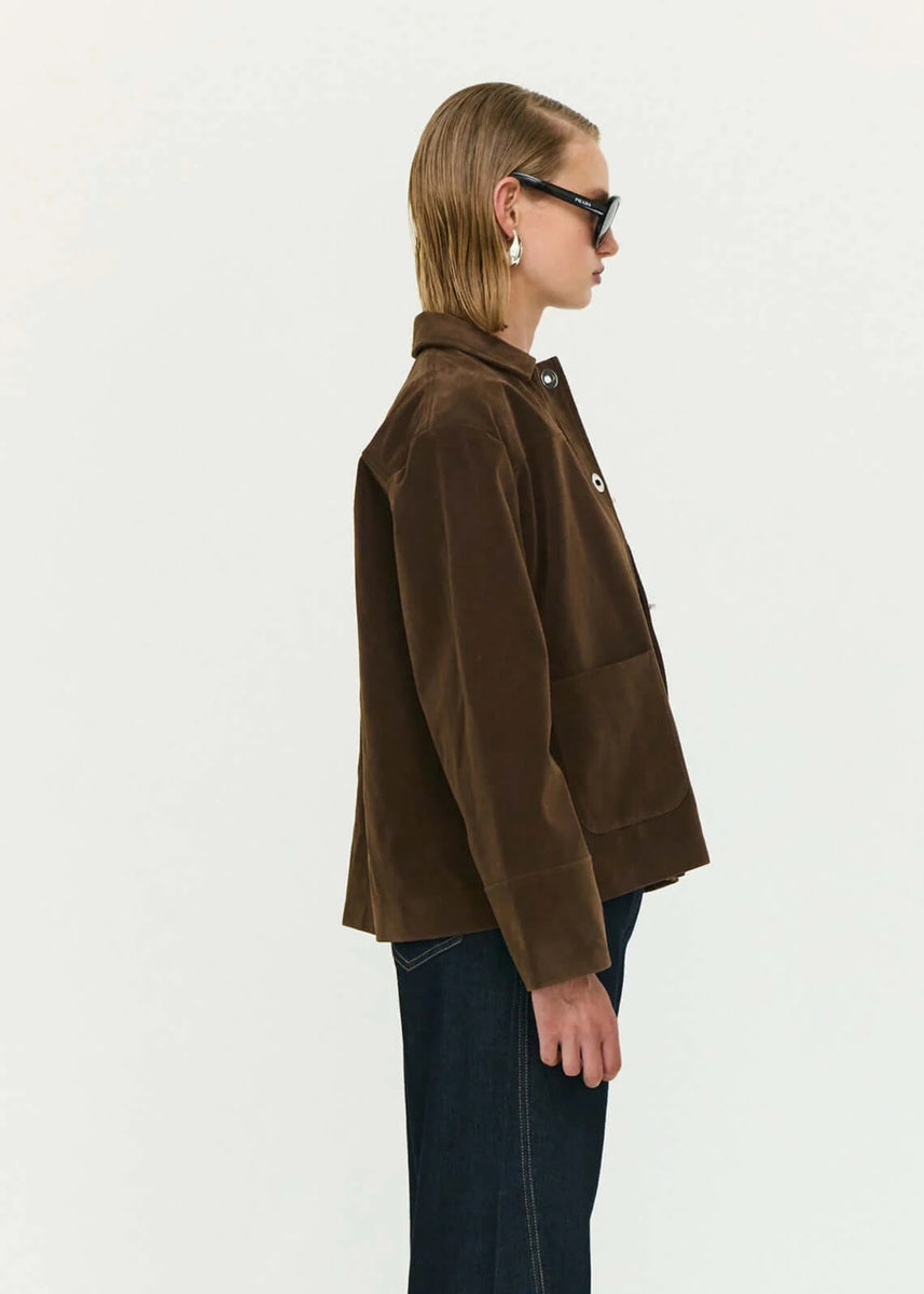 INDI FAUX SUEDE BARN JACKET