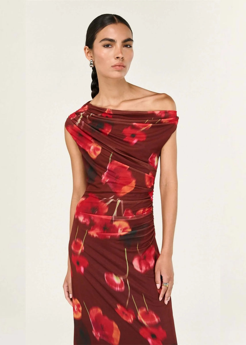 VIVI MESH MIDI DRESS