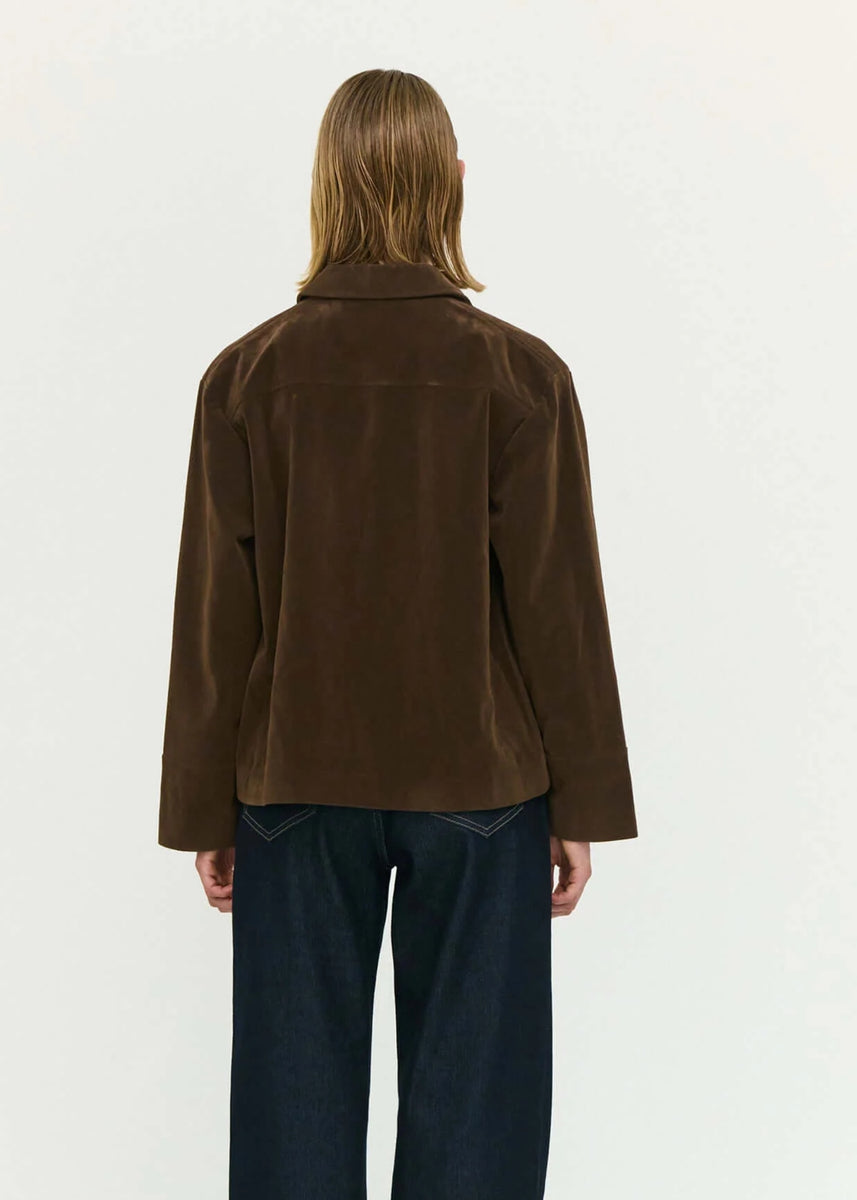 INDI FAUX SUEDE BARN JACKET