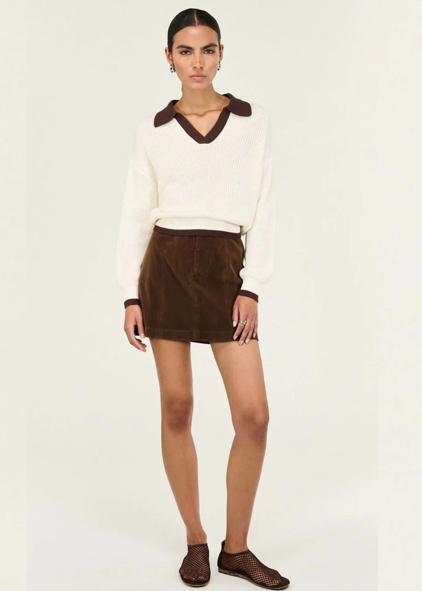 NINA FAUX SUEDE MINI SKIRT