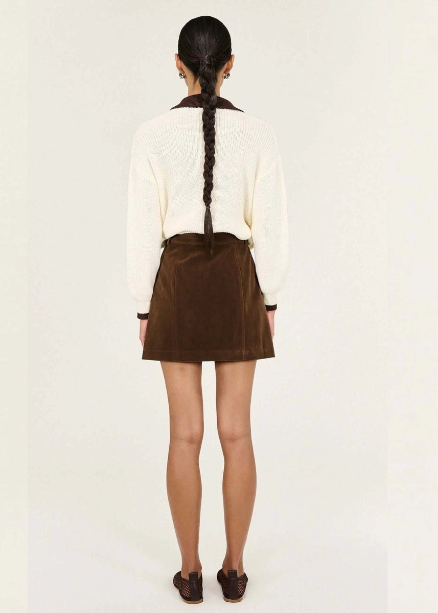 NINA FAUX SUEDE MINI SKIRT