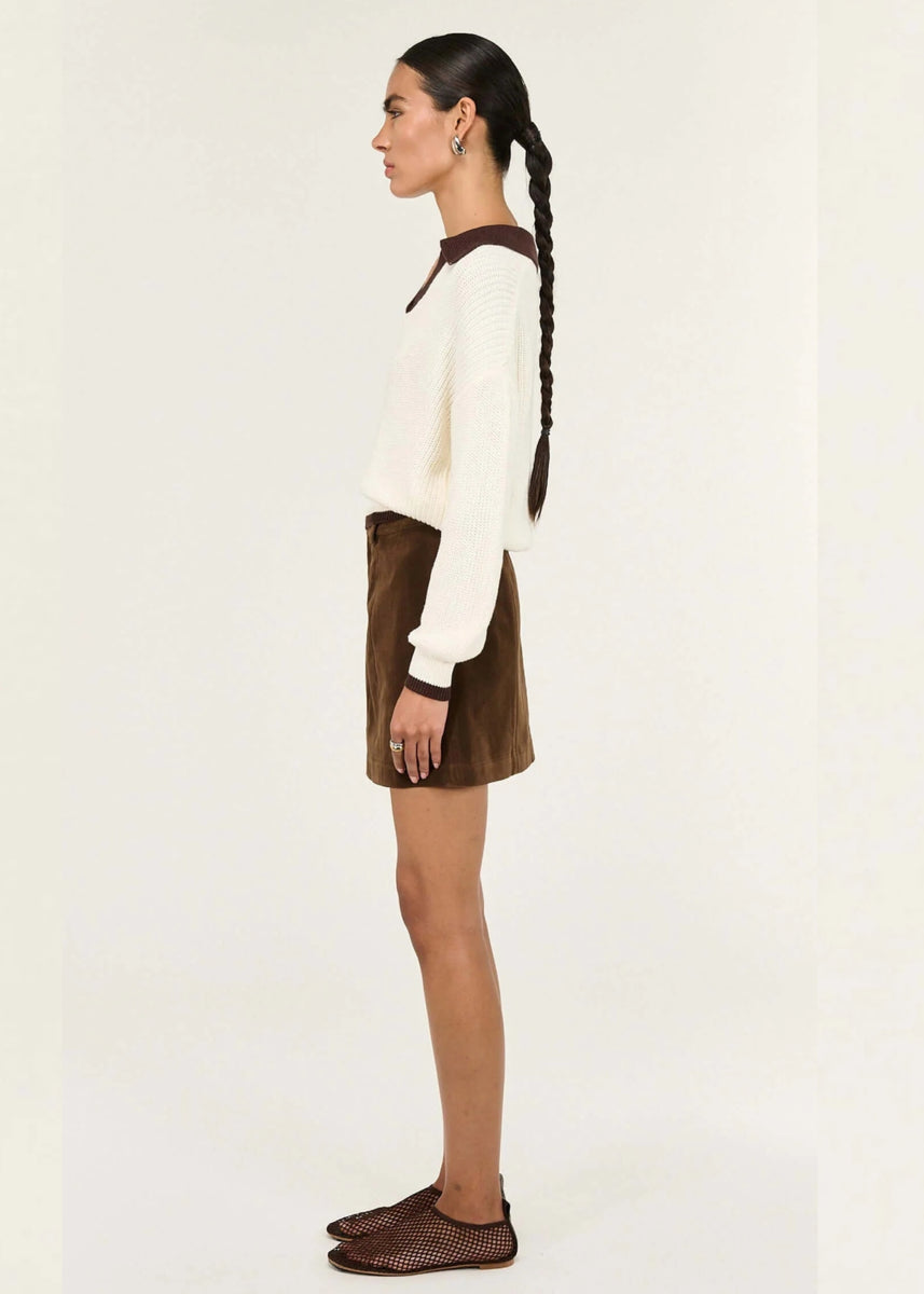 NINA FAUX SUEDE MINI SKIRT