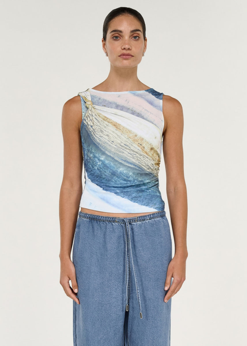 ZELIE MESH TWIST TOP
