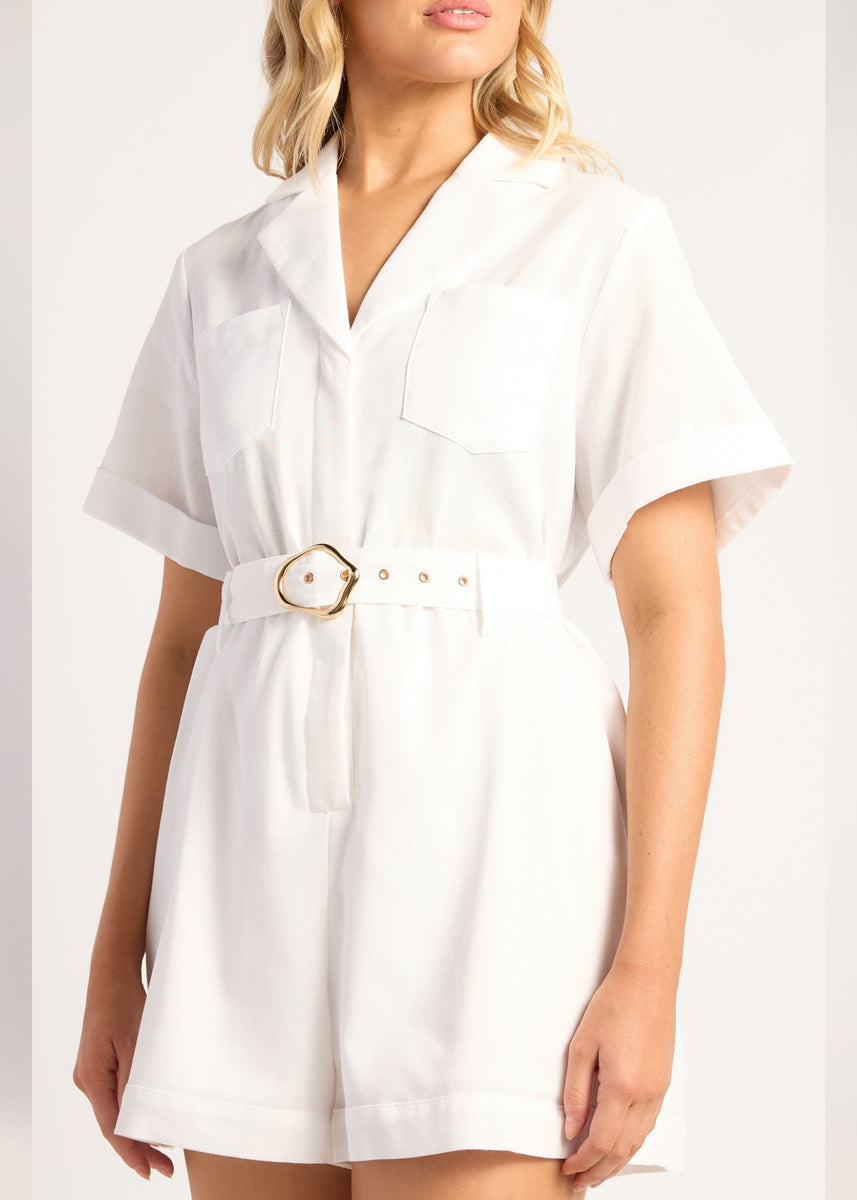 LUKA PLAYSUIT - WHITE