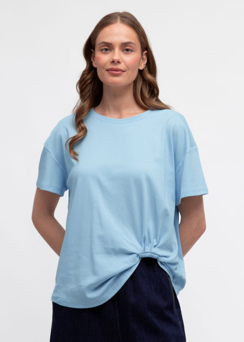 ELAINE EASY TUCK TEE - BLUE