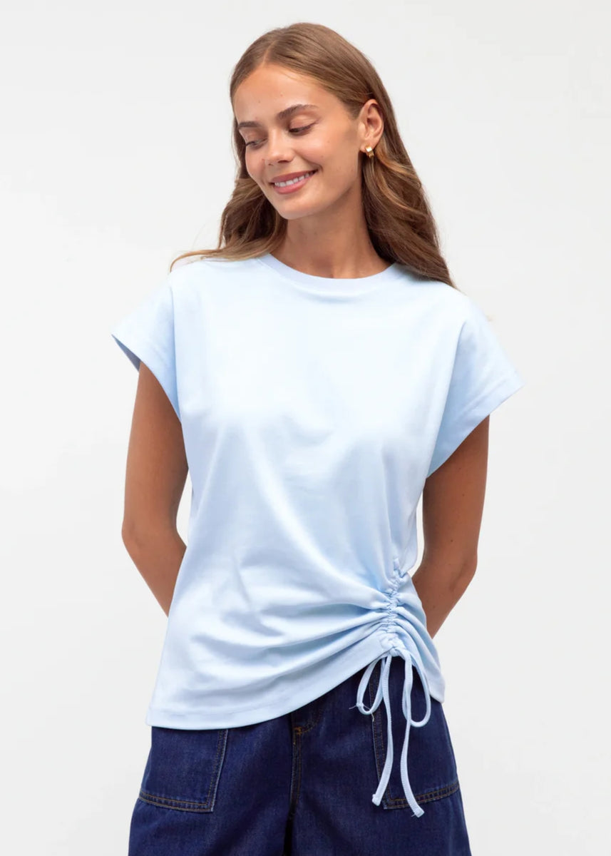 NAT DRAWSTRING TEE - BLUE