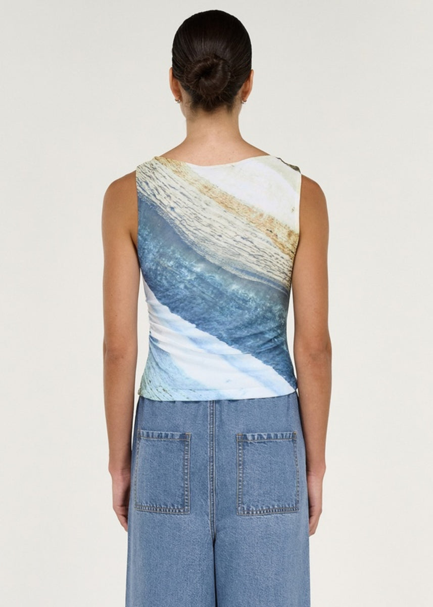 ZELIE MESH TWIST TOP