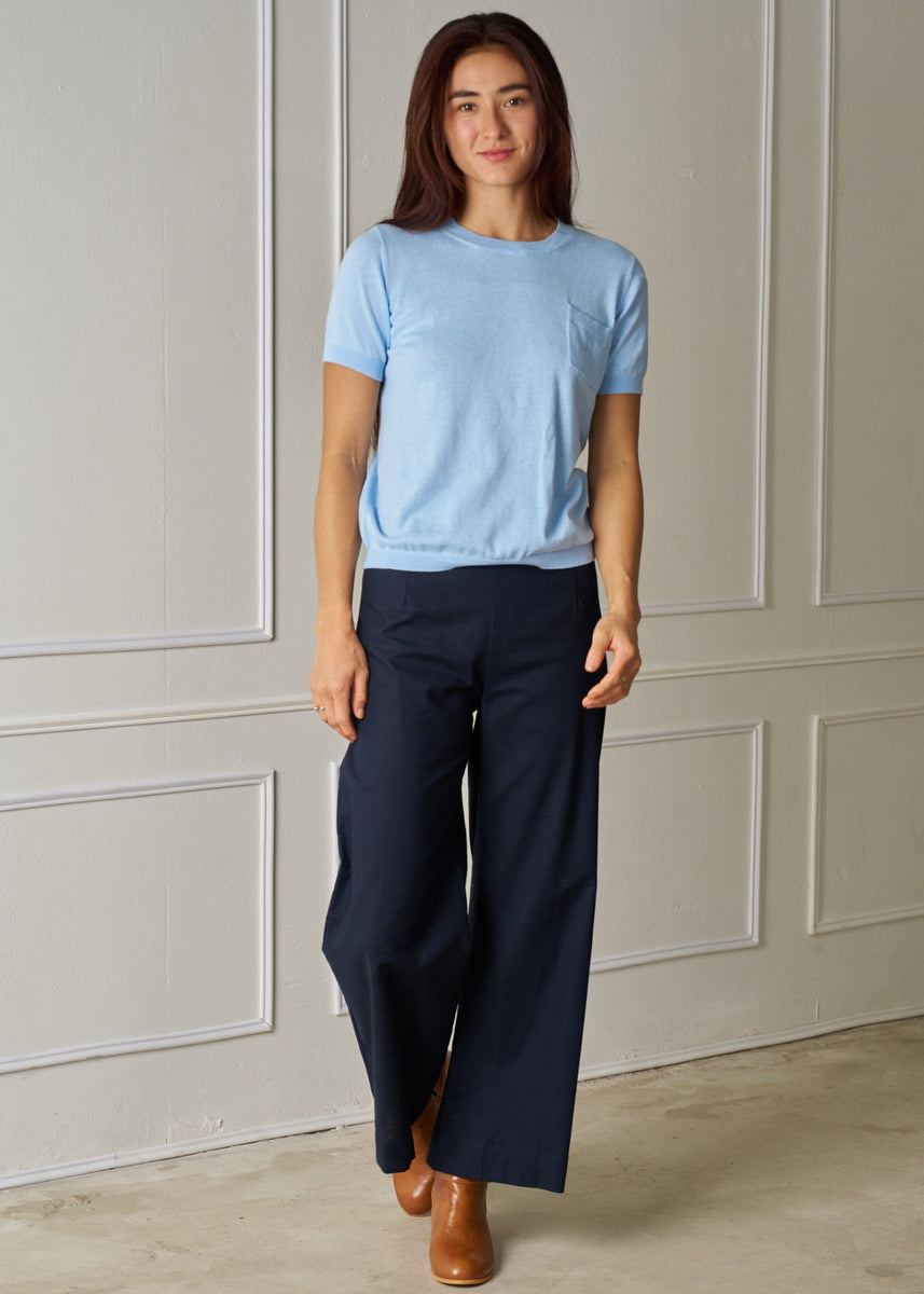 TIRON KNIT TEE - LIGHT BLUE
