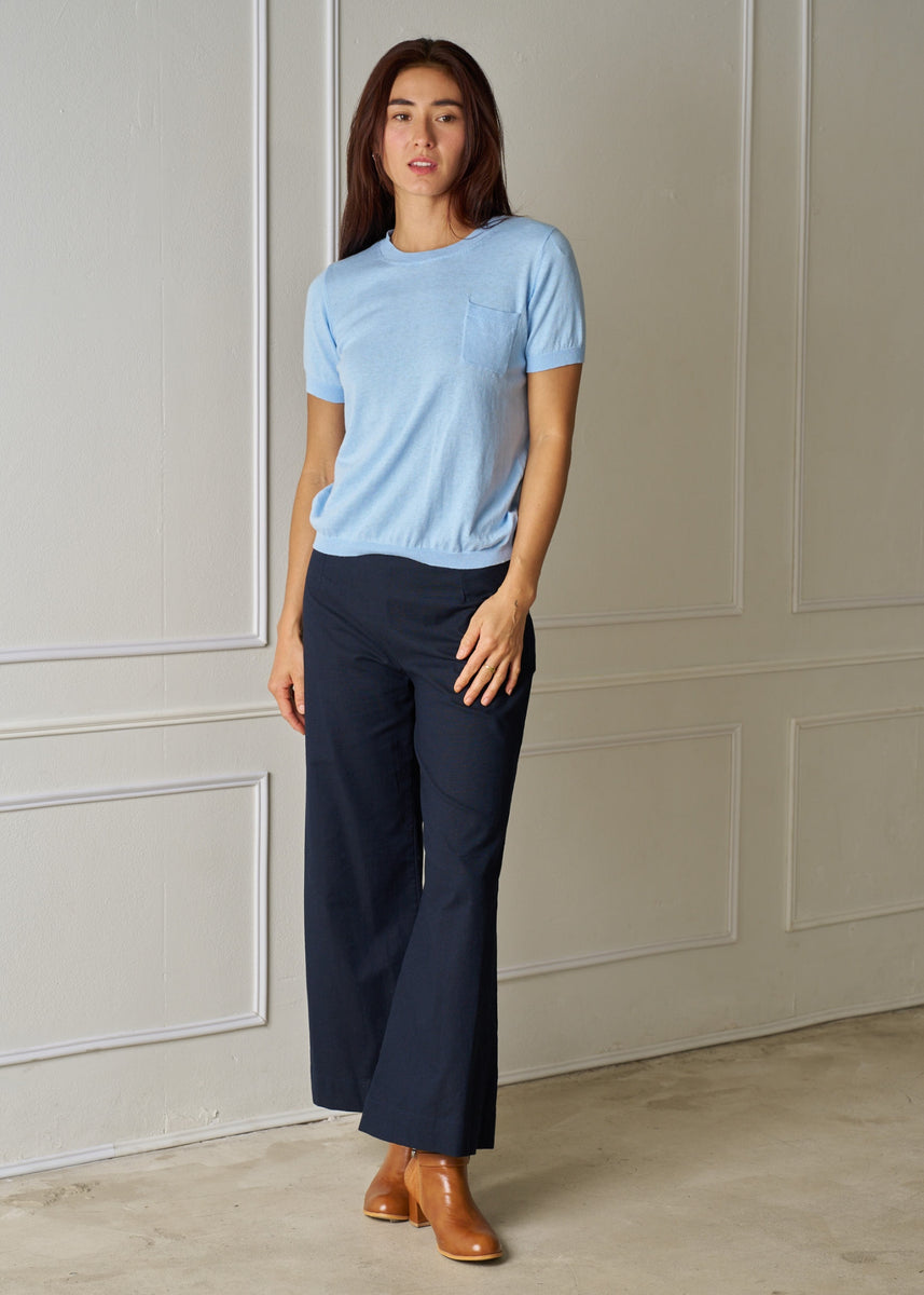 TIRON KNIT TEE - LIGHT BLUE