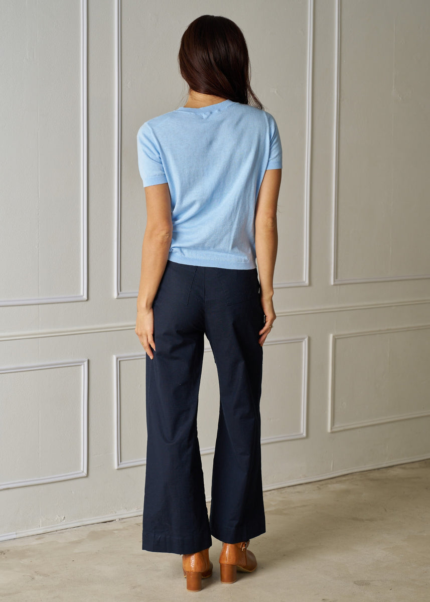 TIRON KNIT TEE - LIGHT BLUE