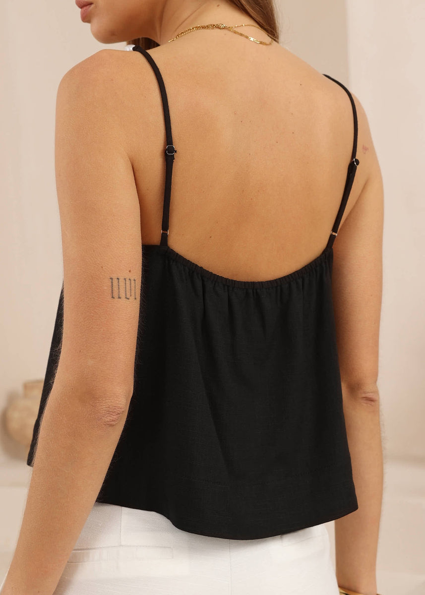 PEARLA TOP - BLACK