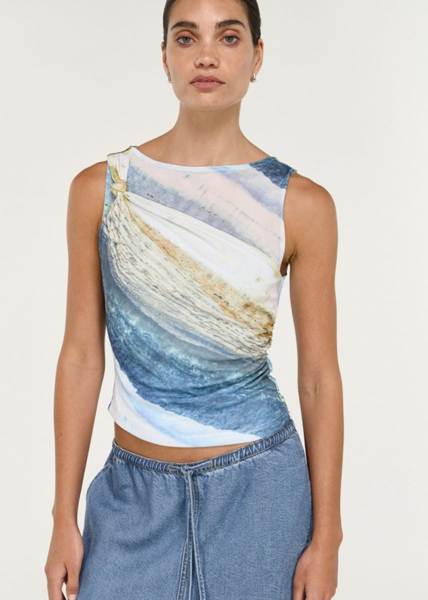 ZELIE MESH TWIST TOP
