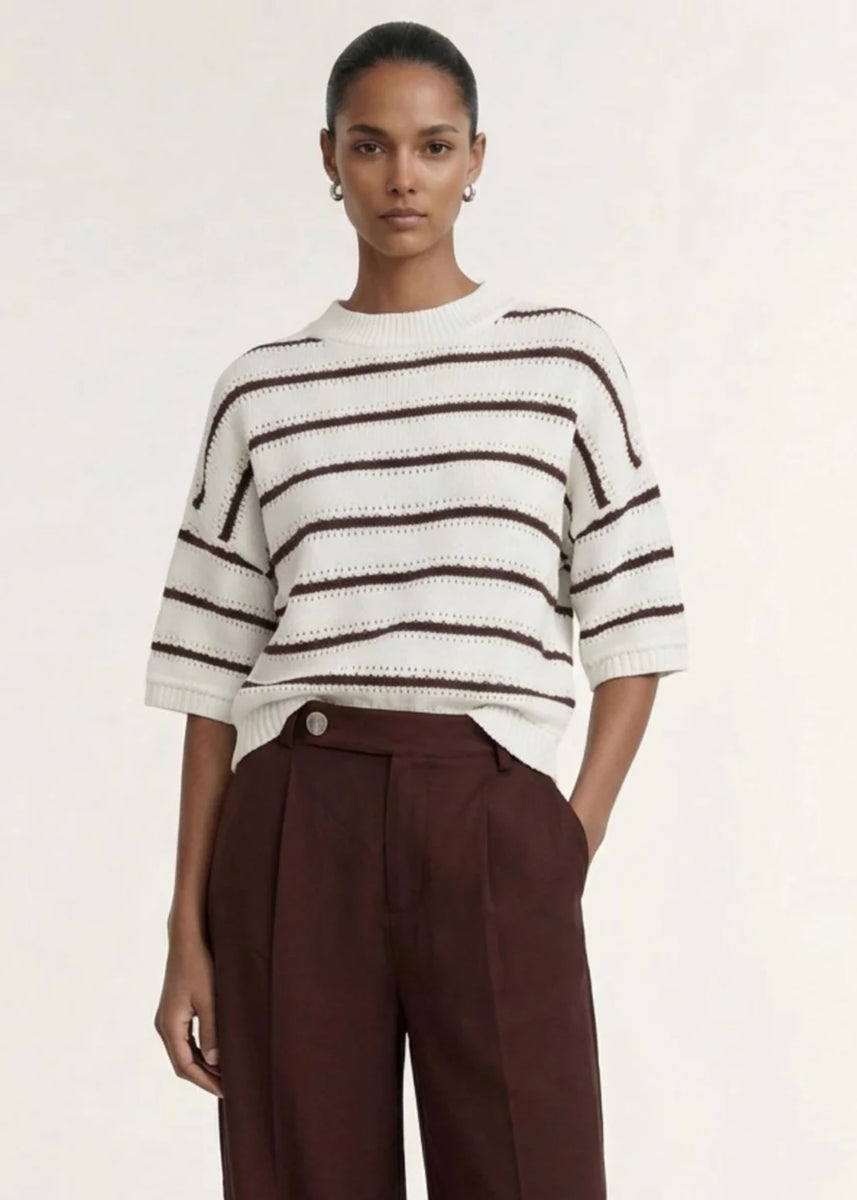 PILLAR STRIPE KNIT TEE