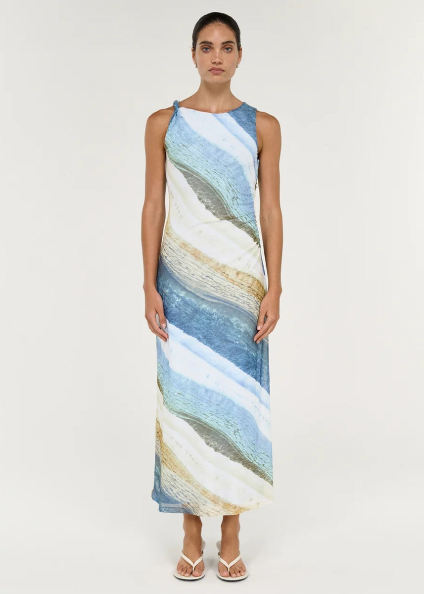 ZELIE MESH MIDI DRESS