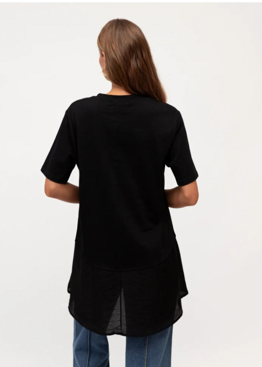 DUA LAYER TEE - BLACK