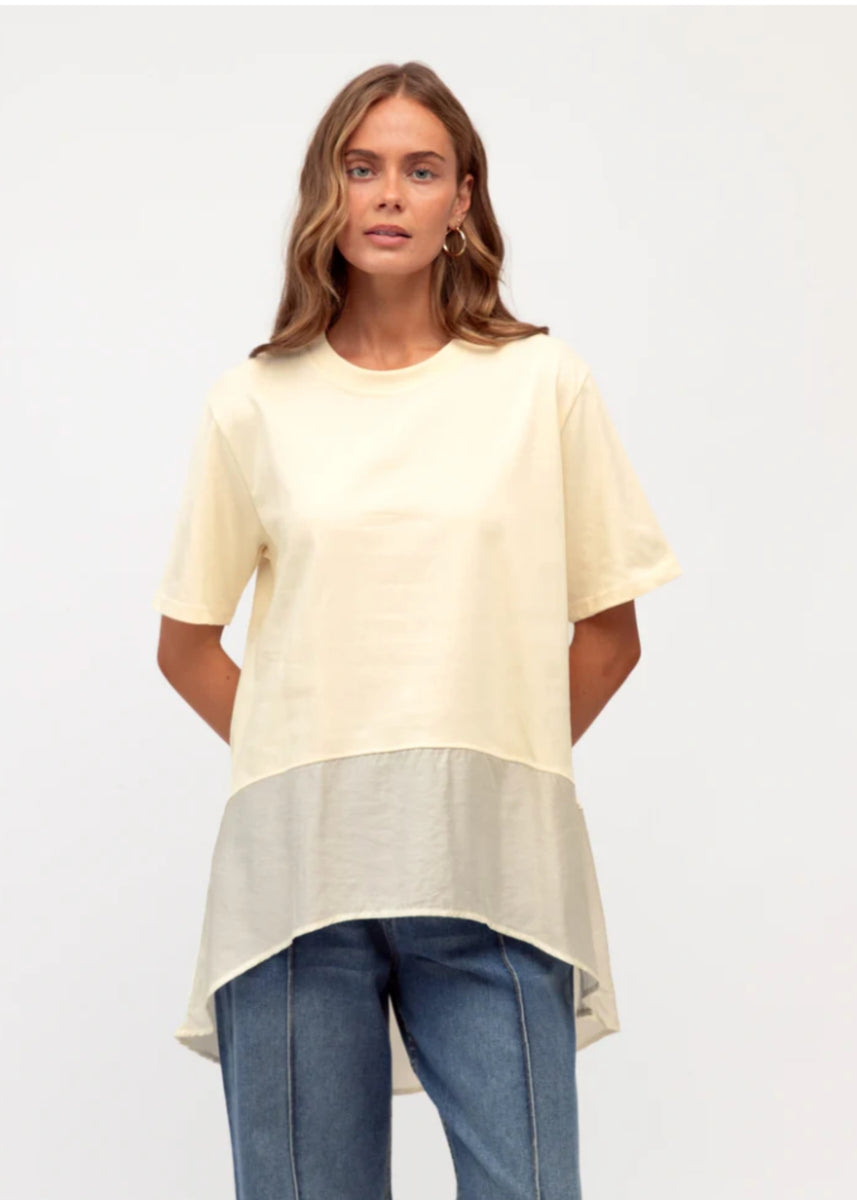 DUA LAYER TEE - IVORY
