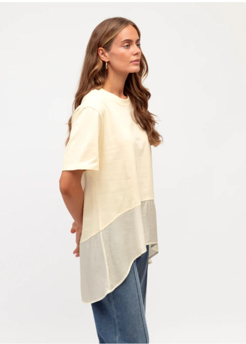 DUA LAYER TEE - IVORY