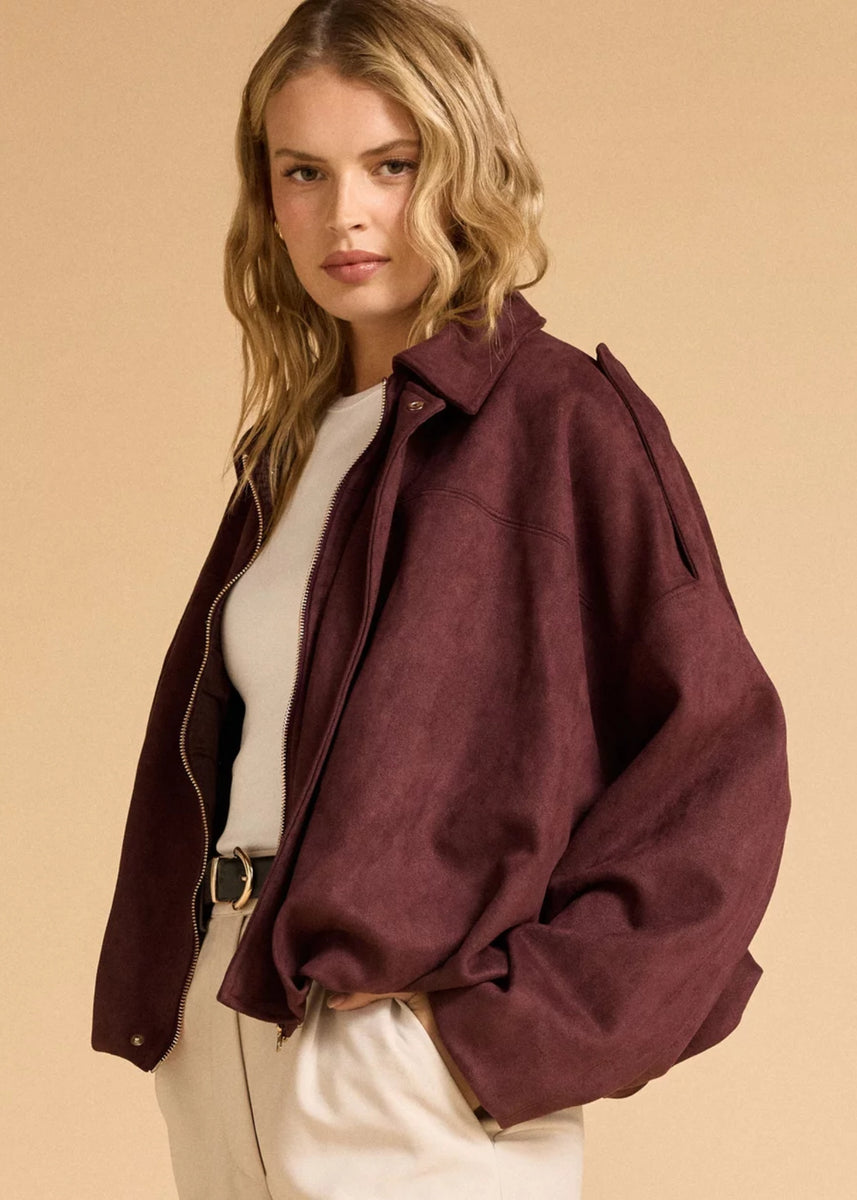 ECENUR JACKET - MERLOT