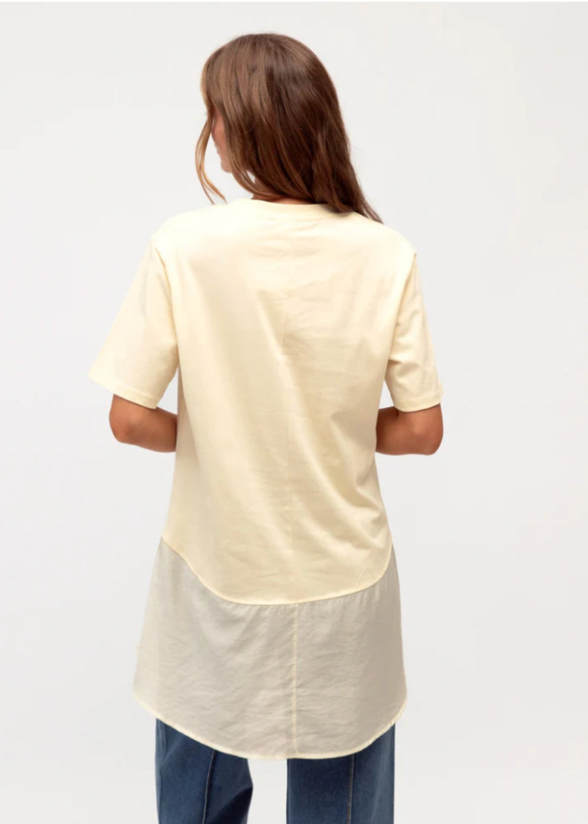 DUA LAYER TEE - IVORY