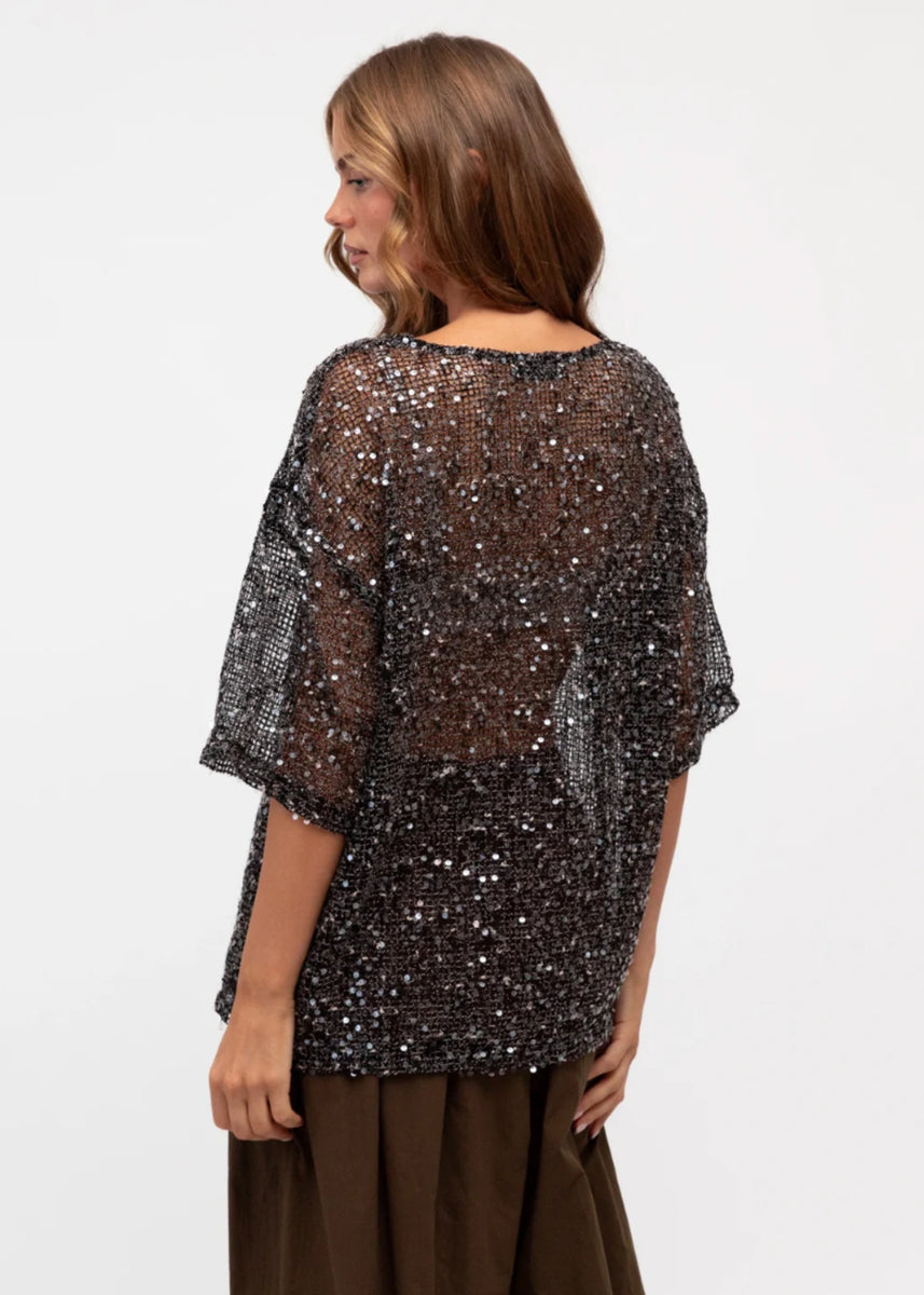 STARDUST TOP - BLACK