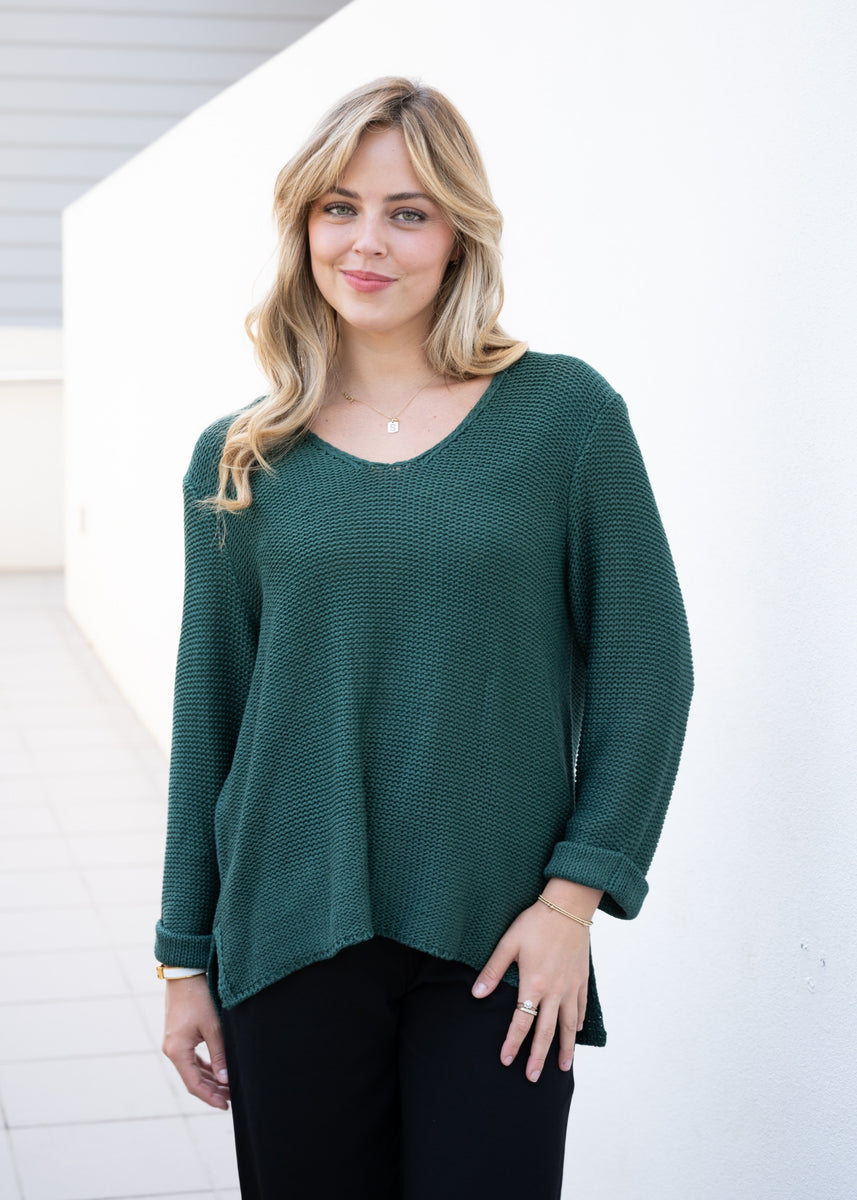LANA KNIT JUMPER - EMERALD