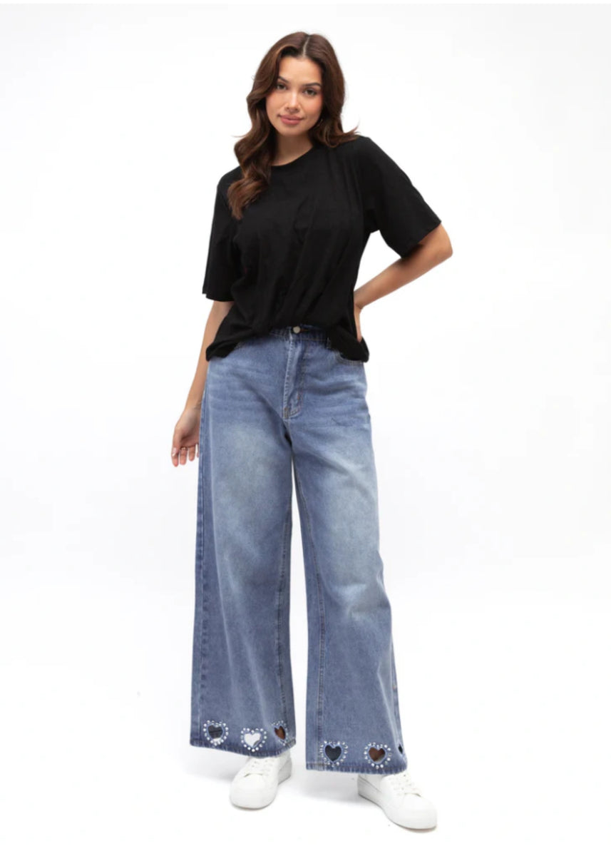 ELAINE EASY TUCK TEE - BLACK