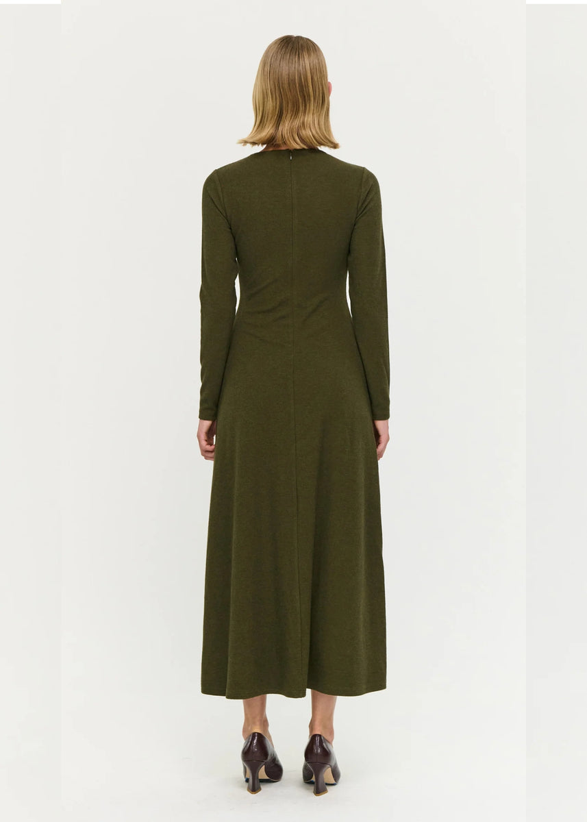 FARRAH RIB MIDI DRESS