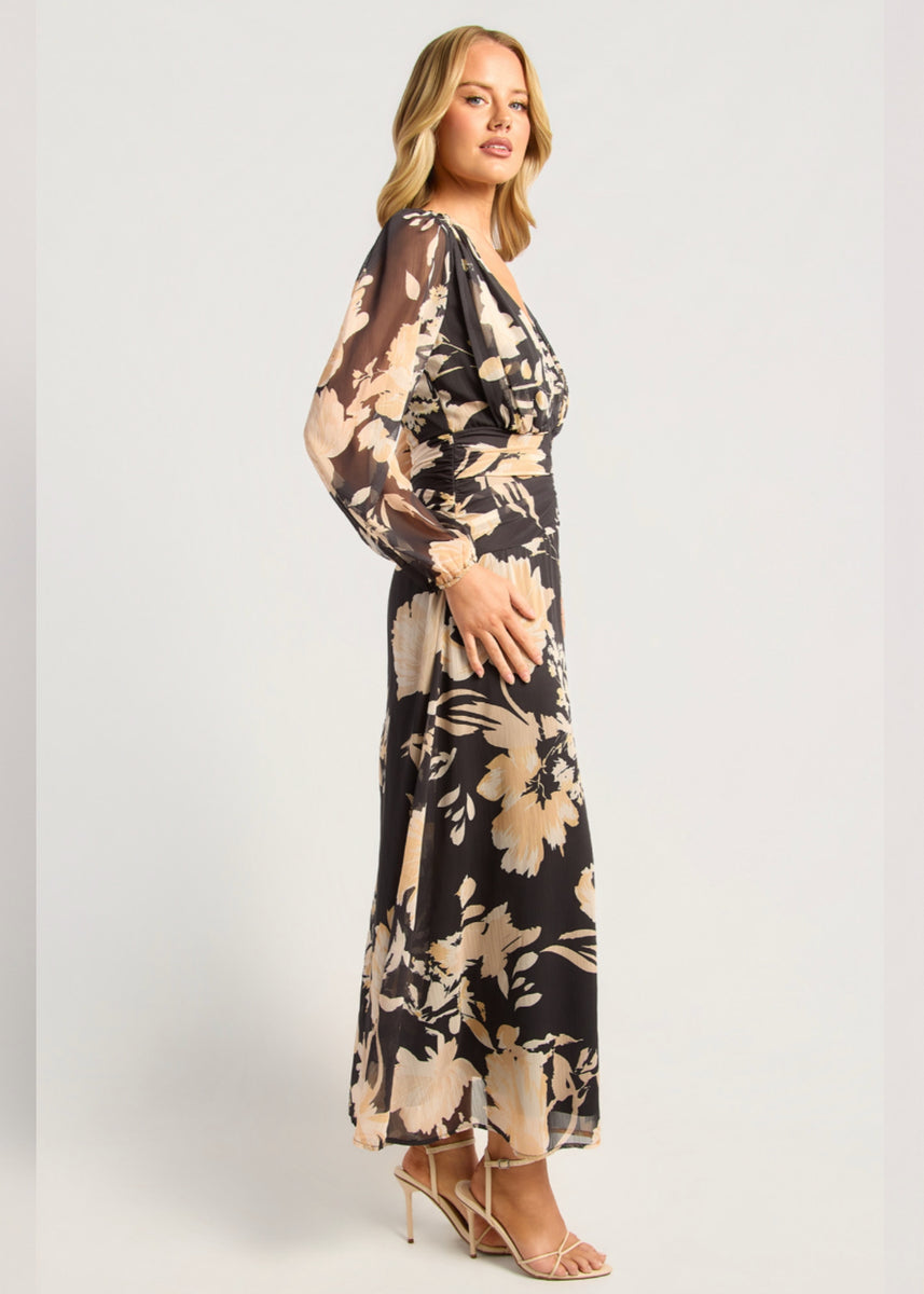 WINTER BLOOM MIDI DRESS