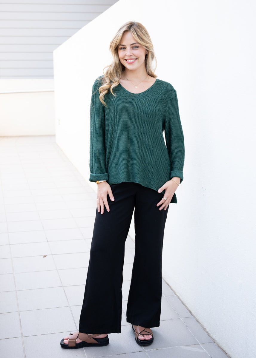 LANA KNIT JUMPER - EMERALD