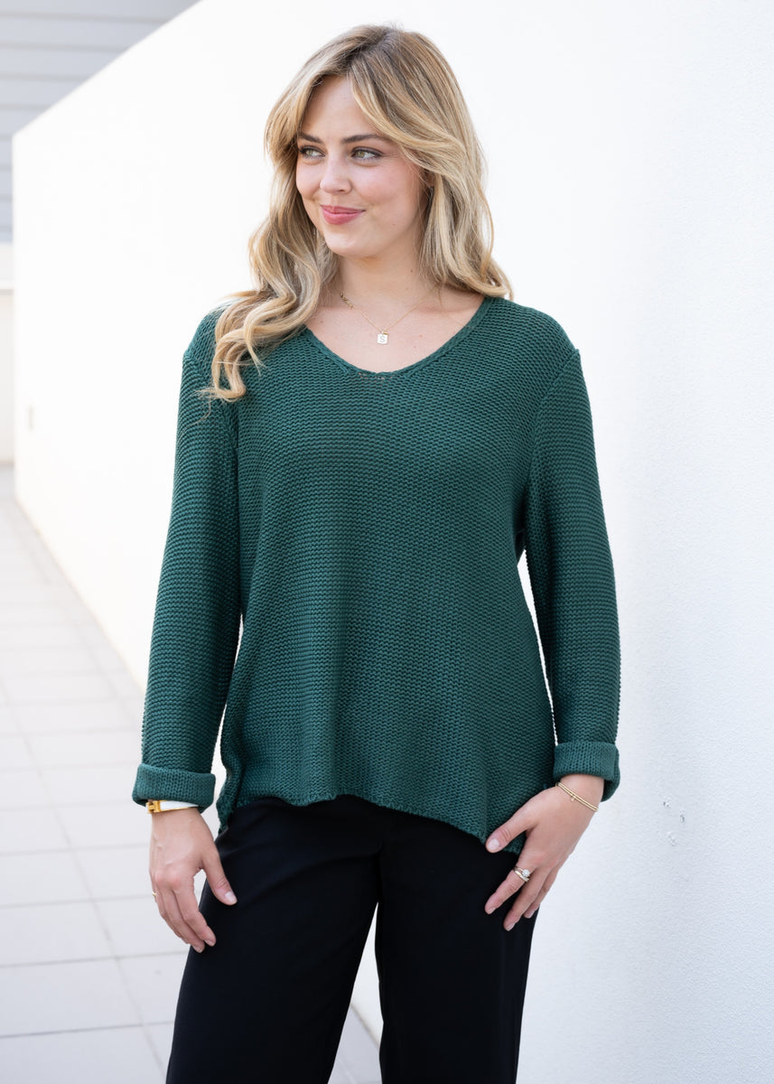 LANA KNIT JUMPER - EMERALD