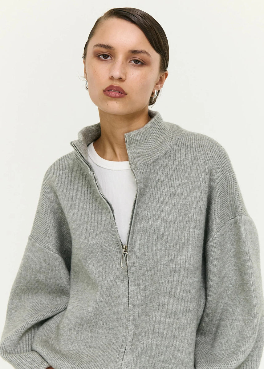HARLOW OVERSIZE ZIP CARDIGAN