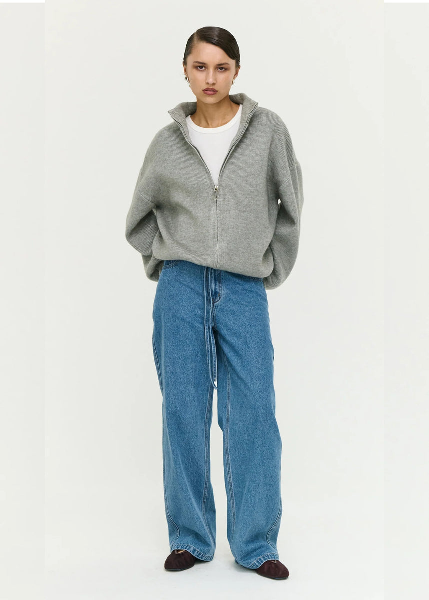 HARLOW OVERSIZE ZIP CARDIGAN