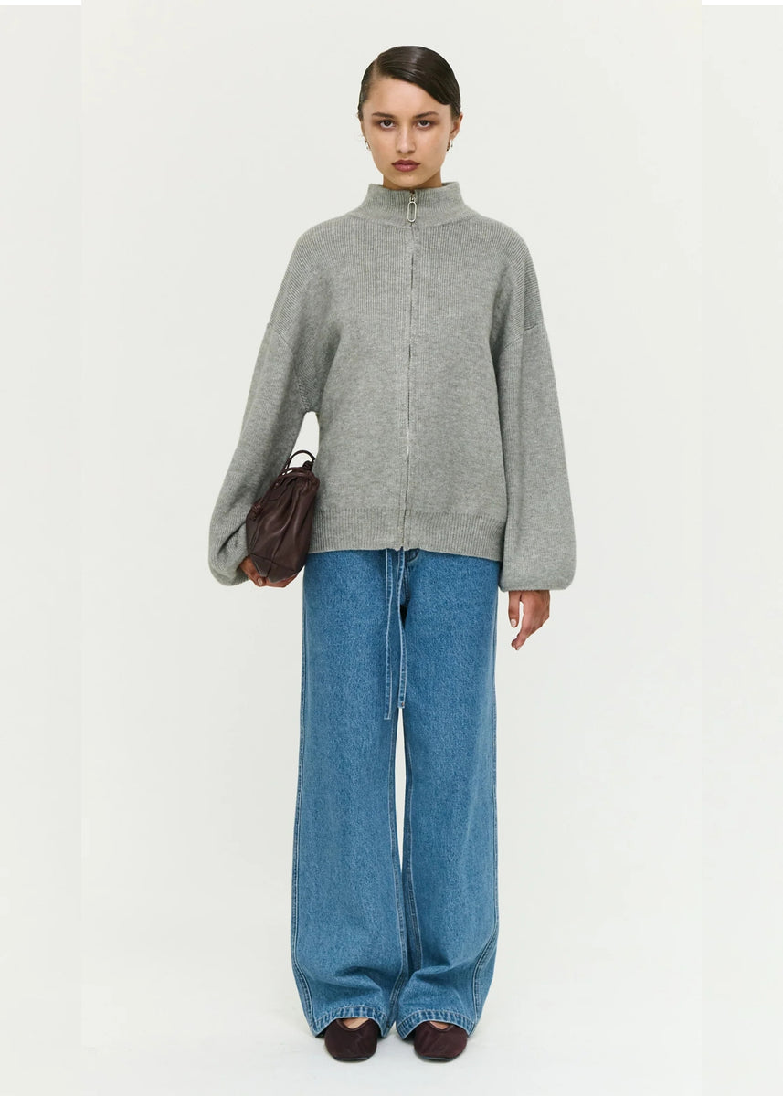 HARLOW OVERSIZE ZIP CARDIGAN