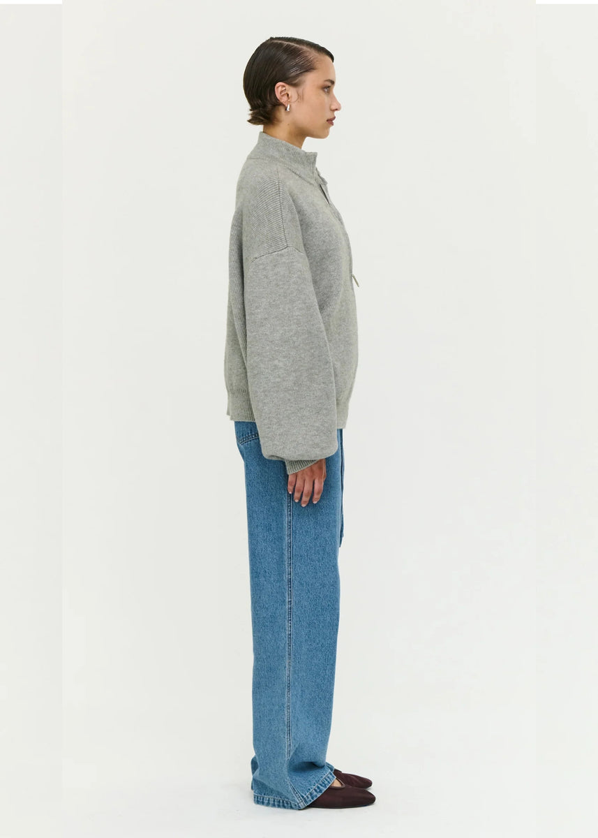 HARLOW OVERSIZE ZIP CARDIGAN