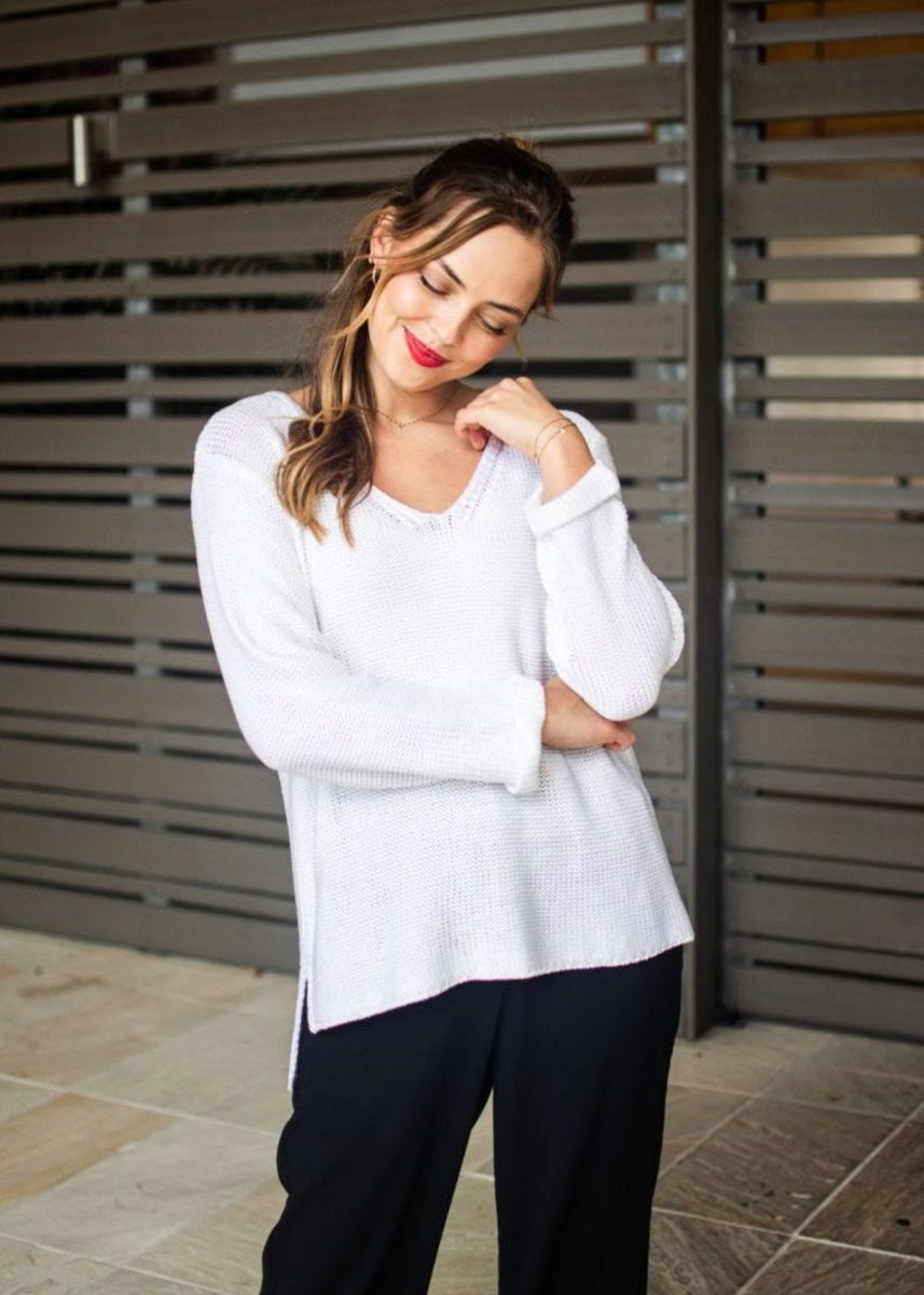 LANA KNIT JUMPER - WHITE